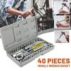 Aiwa Combination Socket Wrench Set Tool Kit  - Silver