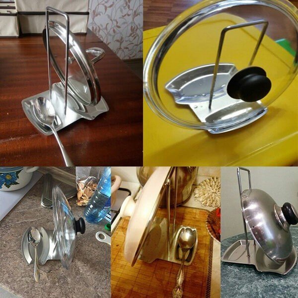 Stainless Steel Lid and Spoon Rest