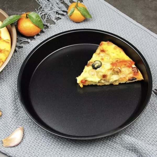 Non-Stick Pizza Pan, Round Pizza Pan Deep Dish Tray, Carbon Steel Non Stick Mold Baking Tool